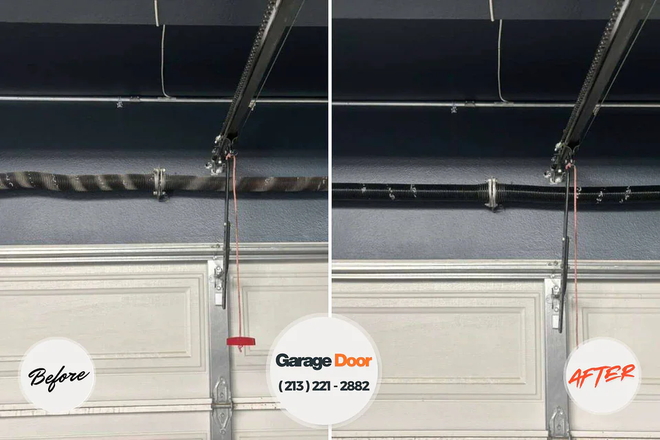 Before and after: garage door repair Port Vue, PA